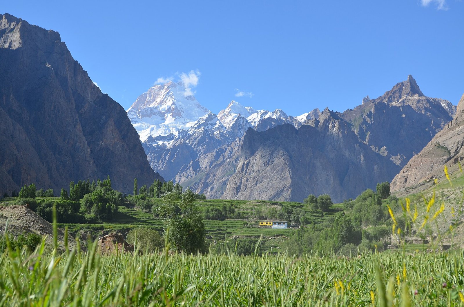 Masherbrum peak seen from Hushe Valley, Baltistan