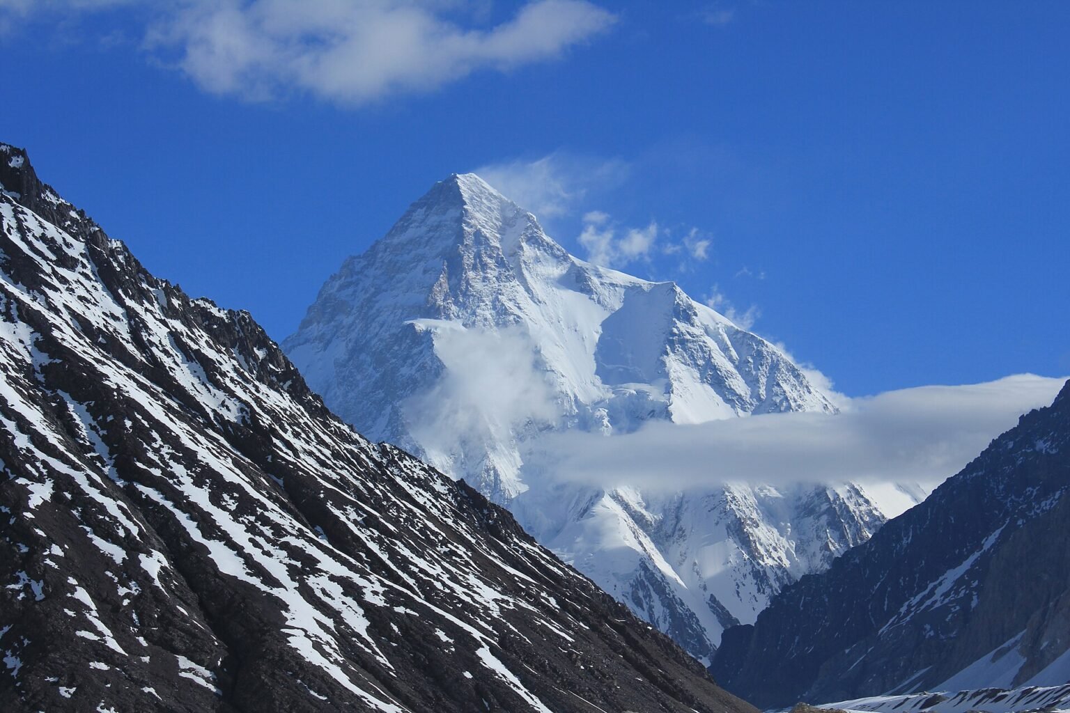 K2 seen from Concordia on the Baltoro Glacier, Karakoram, Pakistan