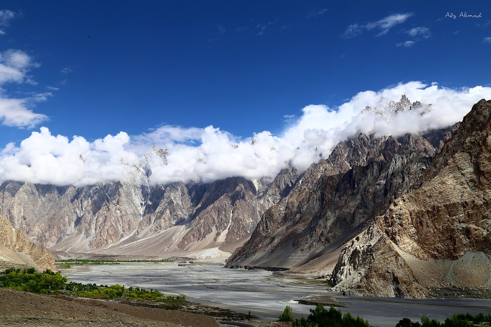 The Passu Cones above the Hunza River in Upper Hunza