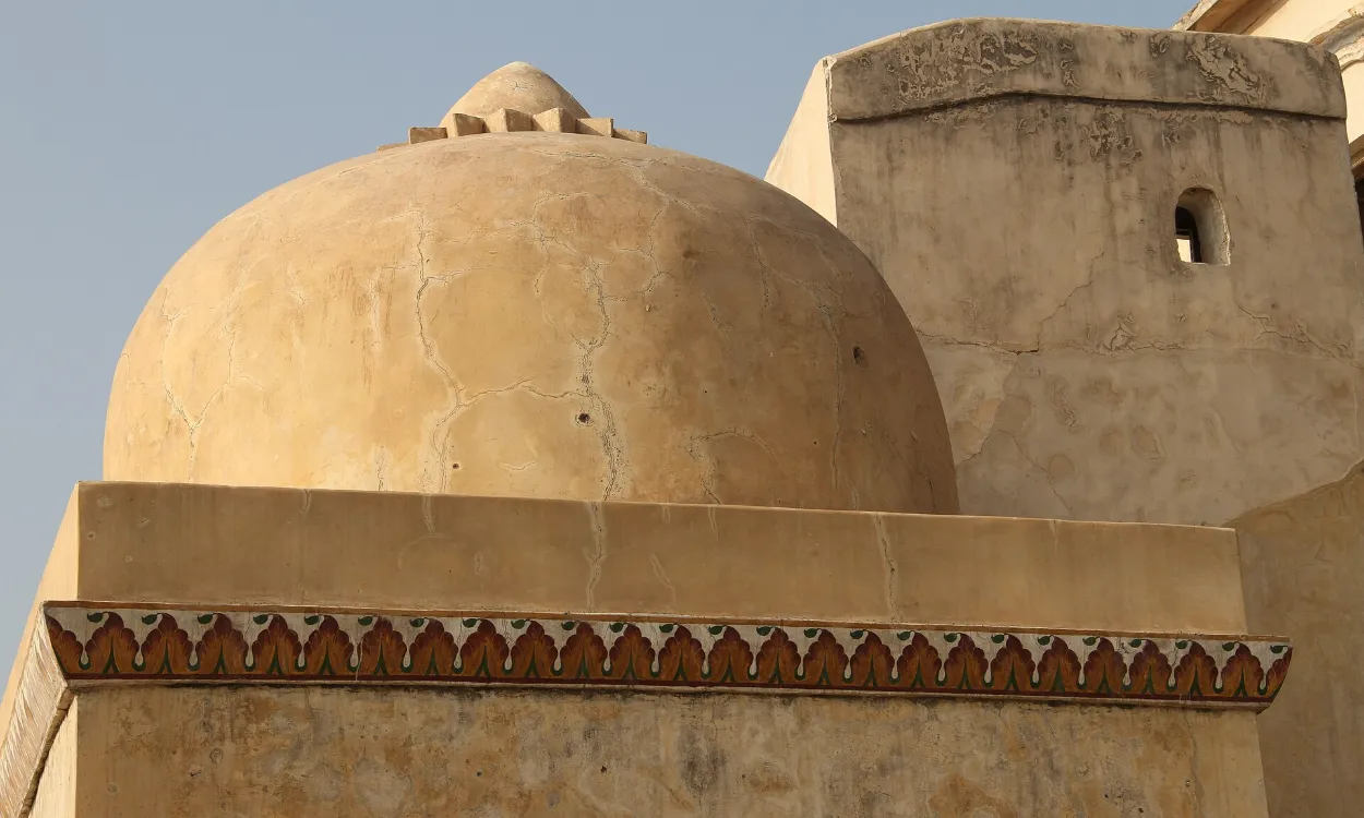 Domed stone shrines at the Katas Raj temple complex, Punjab, Pakistan