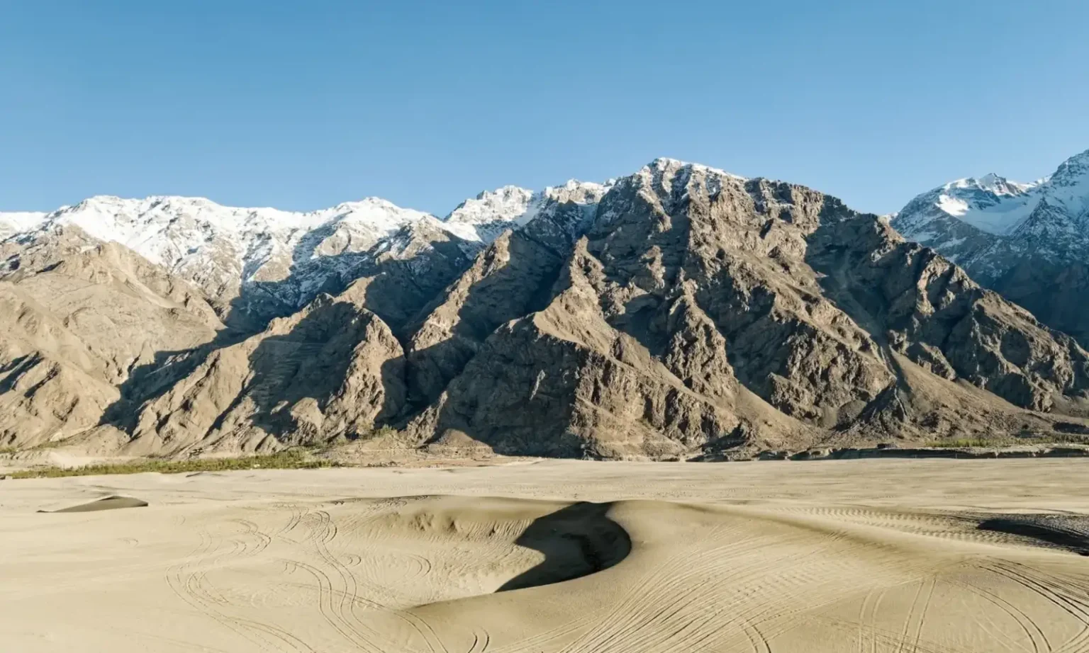 Cold desert sand dunes near Skardu, Gilgit-Baltistan, Pakistan