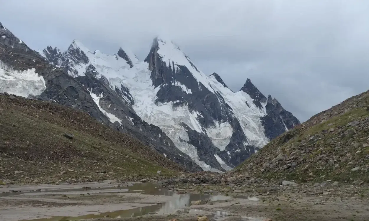The spear-shaped Laila Peak above the Gondogoro valley on the Laila Peak Expedition, Hushe, Pakistan