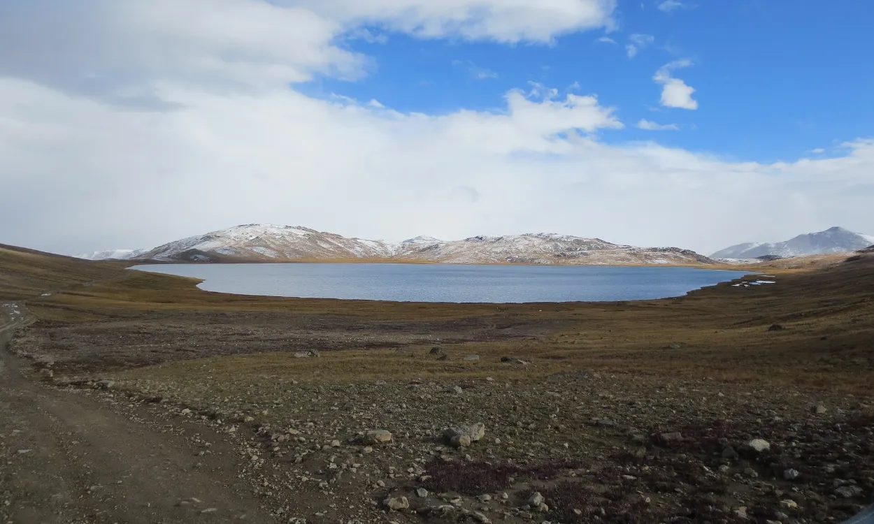 Sheosar Lake on the high Deosai Plains between Skardu and Astore, Pakistan